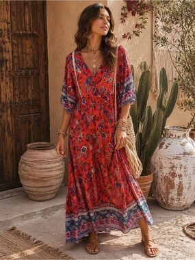 Rusty Dusty Maxi Dress NWT